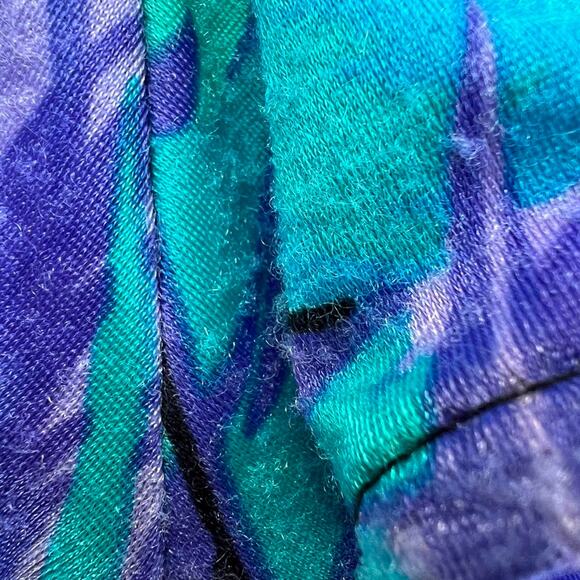 80’s Vintage Maxine Of Hollywood Purple Green Low Leg Glam Swimsuit Bathing Suit - Picture 11 of 12